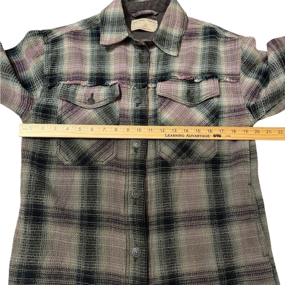 Free People we The Free Anneil Plaid Shirt Jacket Sz XS - Picture 11 of 13